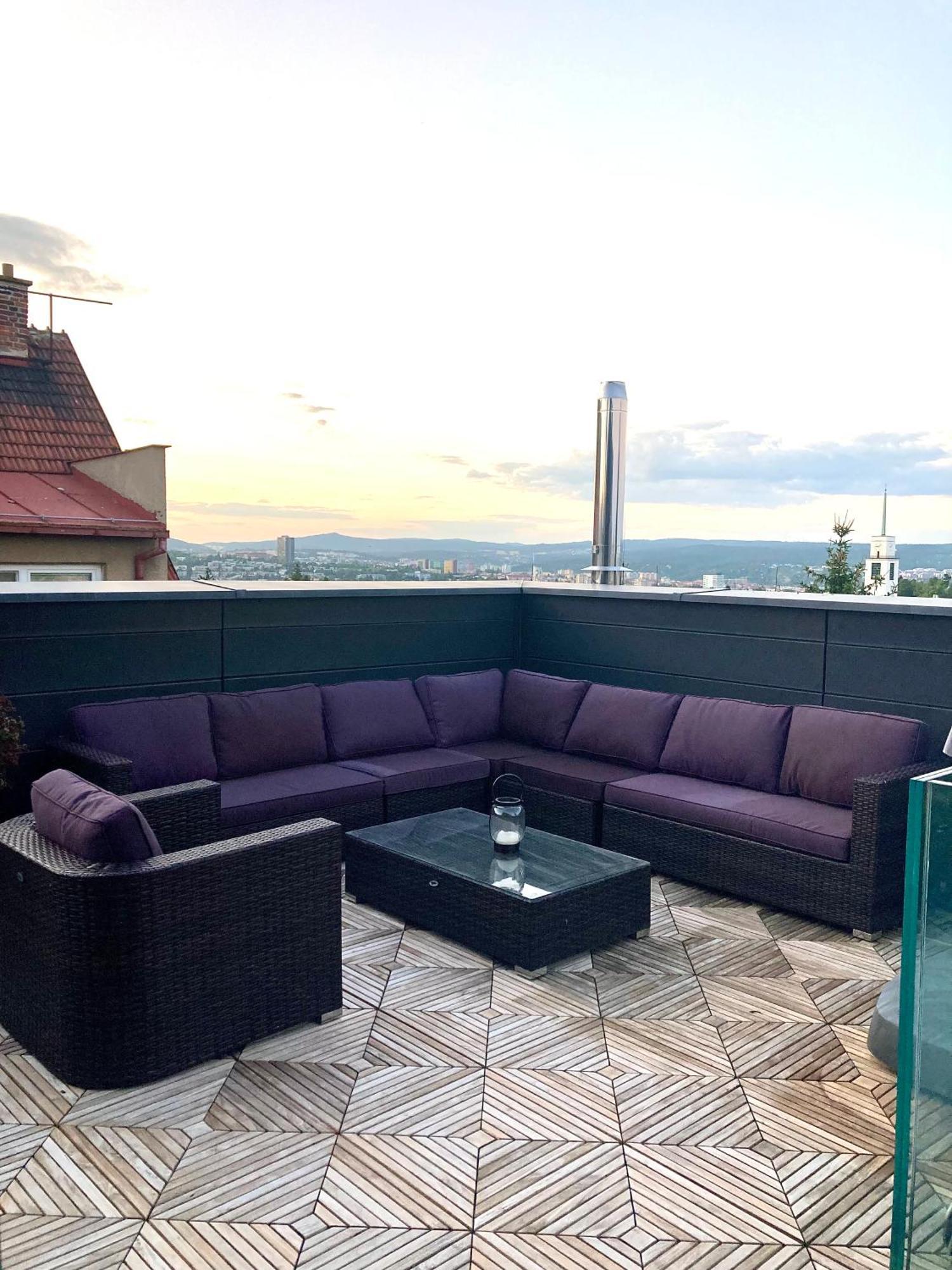 Apartman Se Saunou A Terasou S Vyhledem Na Brünn Exterior foto